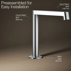 Bathroom sink faucet spout with Row design, 1.2 gpm