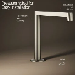 Bathroom sink faucet spout with Row design, 1.2 gpm