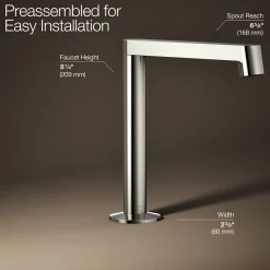 Bathroom sink faucet spout with Row design, 1.2 gpm