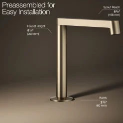 Bathroom sink faucet spout with Row design, 1.2 gpm