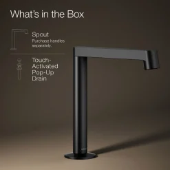 Bathroom sink faucet spout with Row design, 1.2 gpm