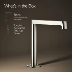 Bathroom sink faucet spout with Row design, 1.2 gpm