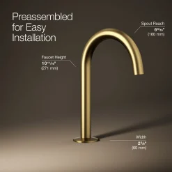 Bathroom sink faucet spout with Tube design, 1.2 gpm
