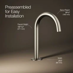 Bathroom sink faucet spout with Tube design, 1.2 gpm