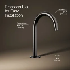 Bathroom sink faucet spout with Tube design, 1.2 gpm