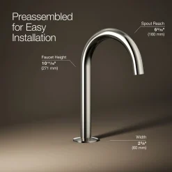 Bathroom sink faucet spout with Tube design, 1.2 gpm