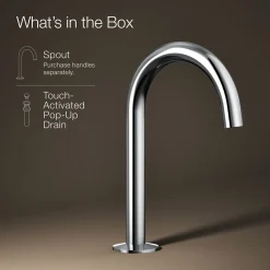 Bathroom sink faucet spout with Tube design, 1.2 gpm