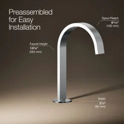 Bathroom sink faucet spout with Ribbon design, 1.2 gpm