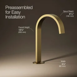 Bathroom sink faucet spout with Ribbon design, 1.2 gpm