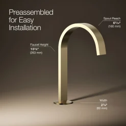 Bathroom sink faucet spout with Ribbon design, 1.2 gpm