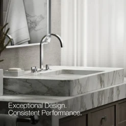 Bathroom sink faucet spout with Ribbon design, 1.2 gpm