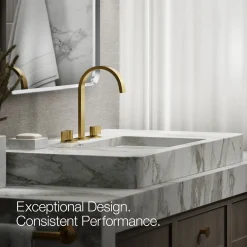 Bathroom sink faucet spout with Ribbon design, 1.2 gpm