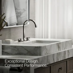 Bathroom sink faucet spout with Ribbon design, 1.2 gpm