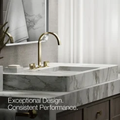 Bathroom sink faucet spout with Ribbon design, 1.2 gpm
