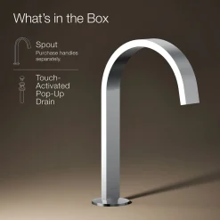 Bathroom sink faucet spout with Ribbon design, 1.2 gpm