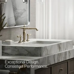 Bathroom sink faucet spout with Column design, 1.2 gpm