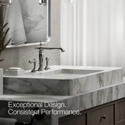Bathroom sink faucet spout with Column design, 1.2 gpm