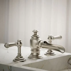 Bathroom sink faucet spout with Flume design, 1.2 gpm
