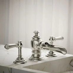Bathroom sink faucet spout with Flume design, 1.2 gpm