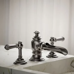 Bathroom sink faucet spout with Flume design, 1.2 gpm