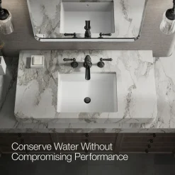 Bathroom sink faucet spout with Flume design, 1.2 gpm