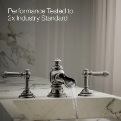 Bathroom sink faucet spout with Flume design, 1.2 gpm