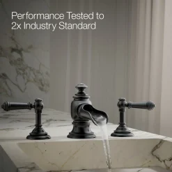 Bathroom sink faucet spout with Flume design, 1.2 gpm