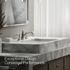 Bathroom sink faucet spout with Bell design, 1.2 gpm