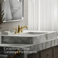 Bathroom sink faucet spout with Bell design, 1.2 gpm