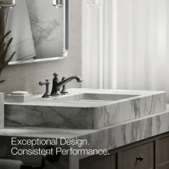Bathroom sink faucet spout with Bell design, 1.2 gpm