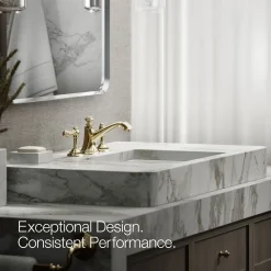 Bathroom sink faucet spout with Bell design, 1.2 gpm