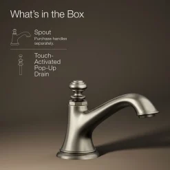 Bathroom sink faucet spout with Bell design, 1.2 gpm