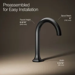 Bathroom sink faucet spout with Cane design, 1.2 gpm