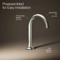 Bathroom sink faucet spout with Cane design, 1.2 gpm