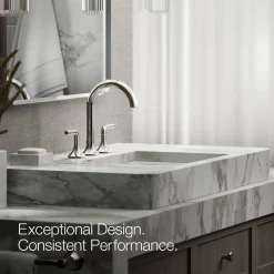 Bathroom sink faucet spout with Cane design, 1.2 gpm