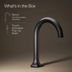 Bathroom sink faucet spout with Cane design, 1.2 gpm