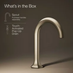 Bathroom sink faucet spout with Cane design, 1.2 gpm