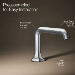 Bathroom sink faucet spout with Straight design, 1.2 gpm