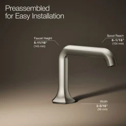 Bathroom sink faucet spout with Straight design, 1.2 gpm