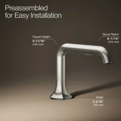 Bathroom sink faucet spout with Straight design, 1.2 gpm