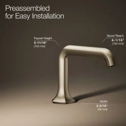 Bathroom sink faucet spout with Straight design, 1.2 gpm