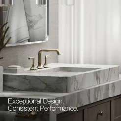 Bathroom sink faucet spout with Straight design, 1.2 gpm