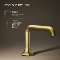 Bathroom sink faucet spout with Straight design, 1.2 gpm
