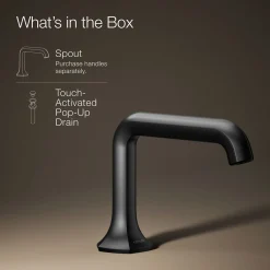 Bathroom sink faucet spout with Straight design, 1.2 gpm