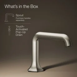 Bathroom sink faucet spout with Straight design, 1.2 gpm