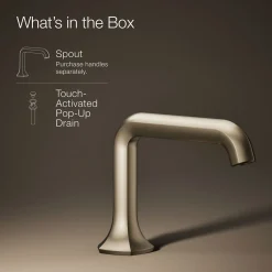 Bathroom sink faucet spout with Straight design, 1.2 gpm