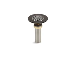Brass sink drain and strainer with tailpiece for 3-1/2" to 4" outlet