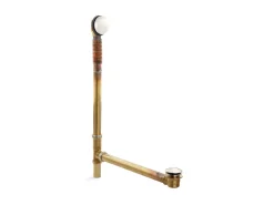 Brass toe tap bath drain