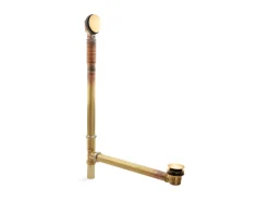 Brass toe tap bath drain