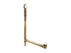 Brass toe tap bath drain